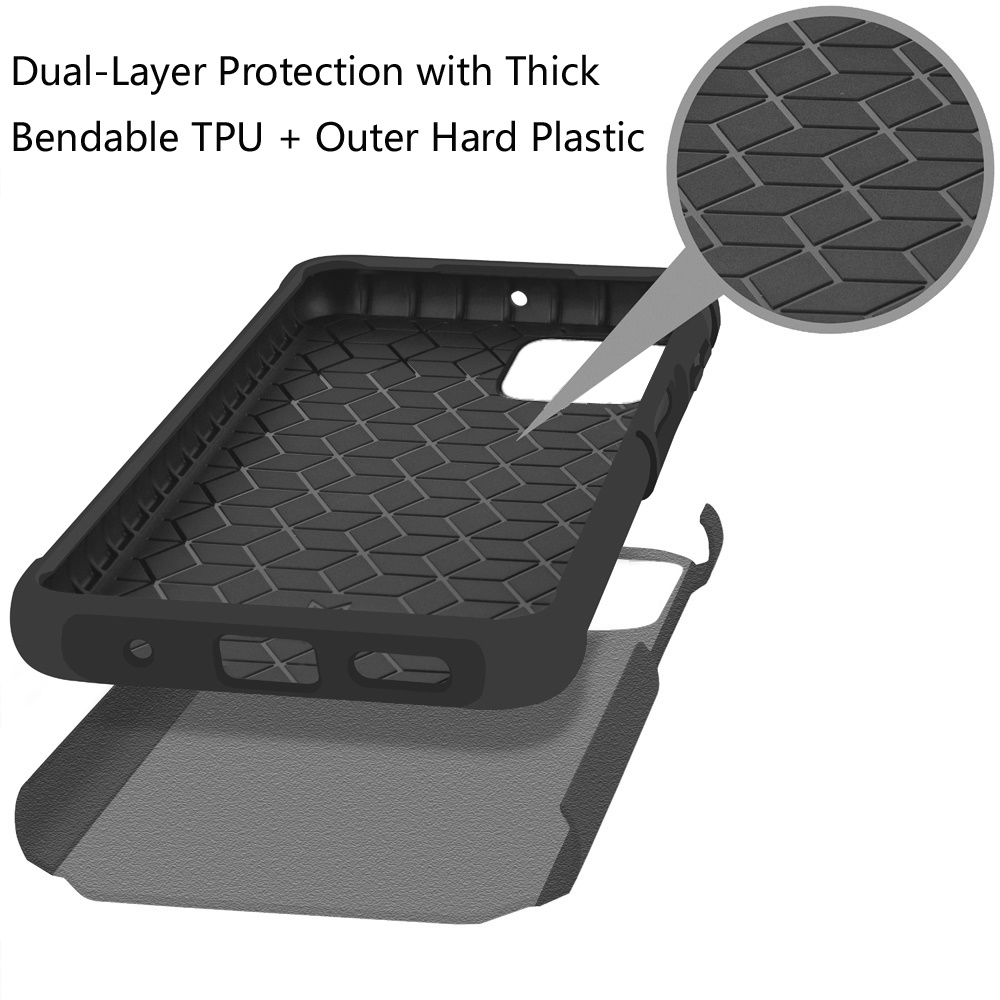 Custodia telefono doppio strato resistente design ibrido forte per REVVL 7 PRO 5G (PRO) - Foto 19 di 30