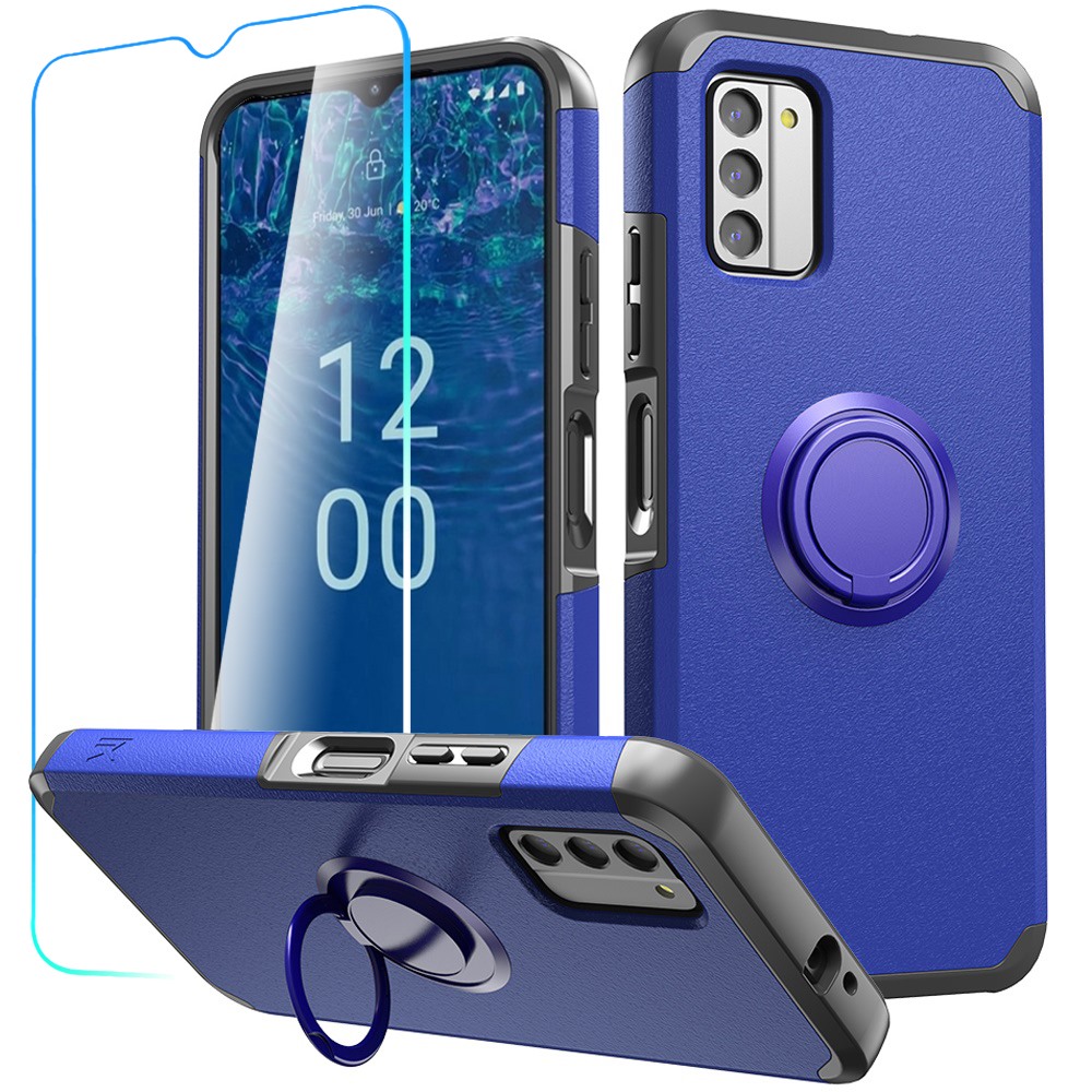 Für Nokia G310 5G Hülle Dual Layered Robust Cover mit Ring Ständer + Hartglas - Bild 13 von 30