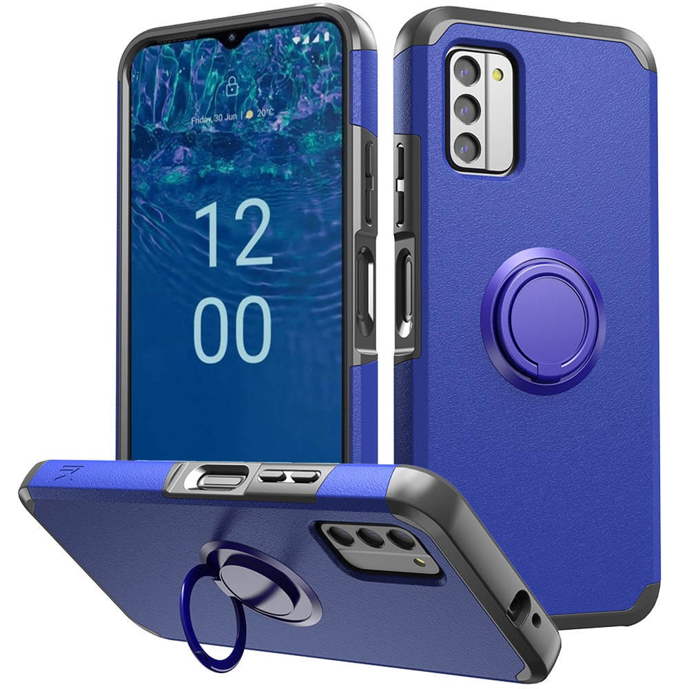 Für Nokia G310 5G Hülle Dual Layered Robust Cover mit Ring Ständer + Hartglas - Bild 14 von 30