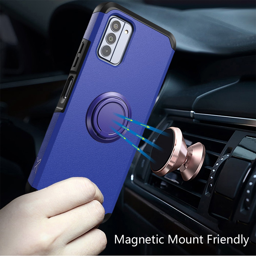 Für Nokia G310 5G Hülle Dual Layered Robust Cover mit Ring Ständer + Hartglas - Bild 15 von 30