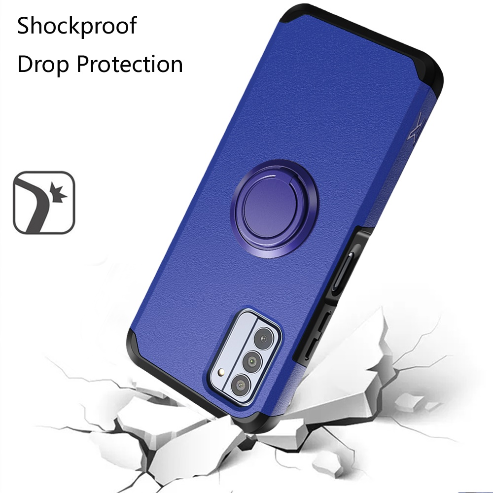 Für Nokia G310 5G Hülle Dual Layered Robust Cover mit Ring Ständer + Hartglas - Bild 16 von 30