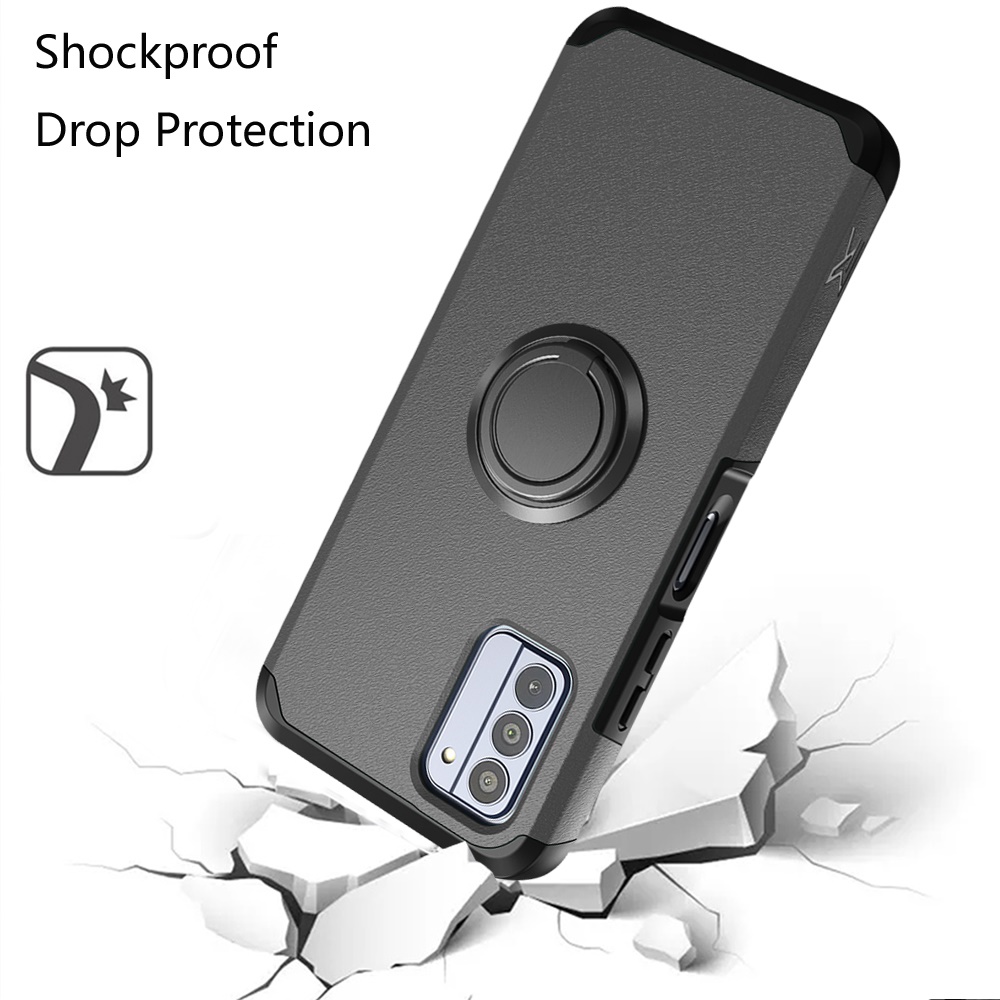 Für Nokia G310 5G Hülle Dual Layered Robust Cover mit Ring Ständer + Hartglas - Bild 10 von 30