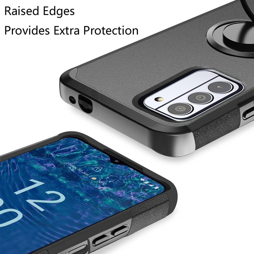 Für Nokia G310 5G Hülle Dual Layered Robust Cover mit Ring Ständer + Hartglas - Bild 11 von 30