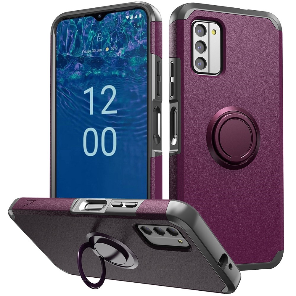 Für Nokia G310 5G Hülle Dual Layered Robust Cover mit Ring Ständer + Hartglas - Bild 20 von 30