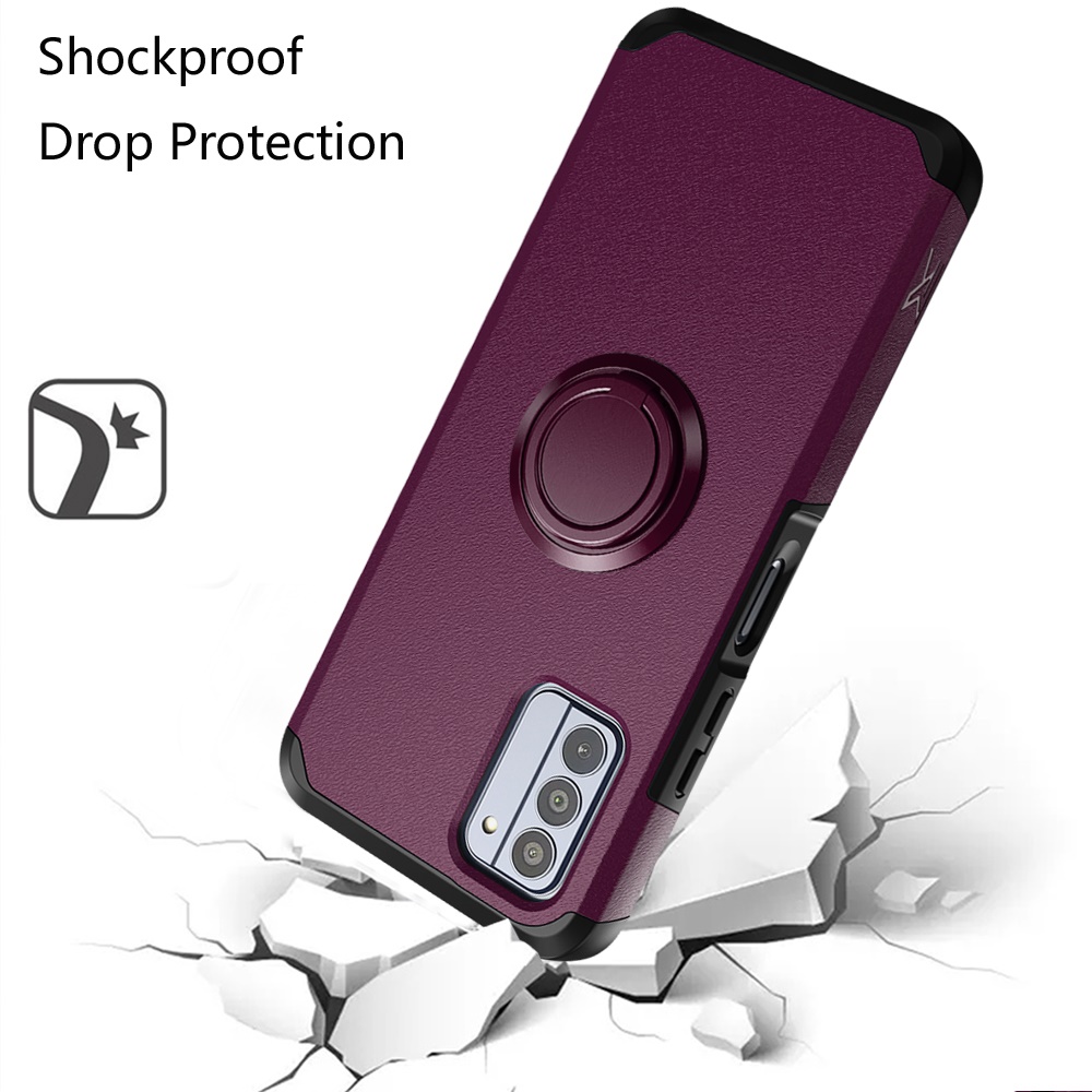 Für Nokia G310 5G Hülle Dual Layered Robust Cover mit Ring Ständer + Hartglas - Bild 22 von 30
