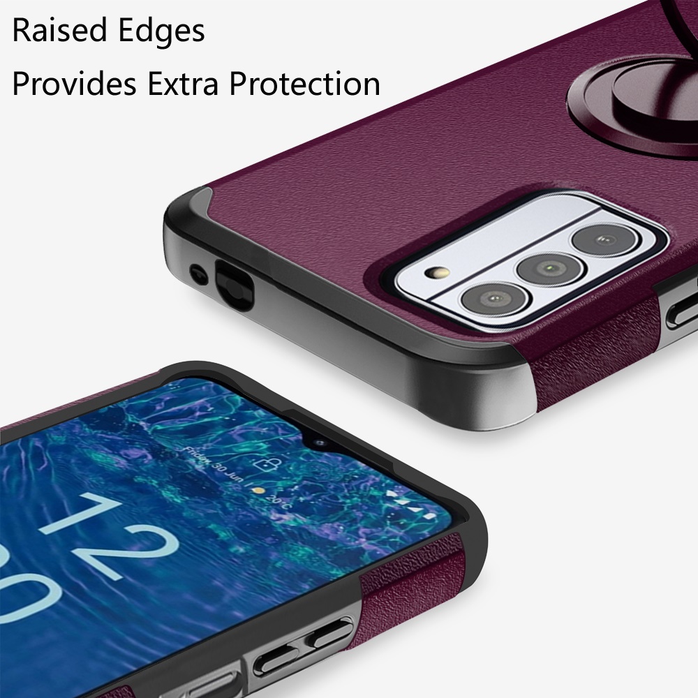 Für Nokia G310 5G Hülle Dual Layered Robust Cover mit Ring Ständer + Hartglas - Bild 23 von 30