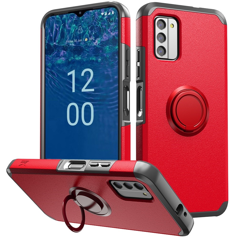 Für Nokia G310 5G Hülle Dual Layered Robust Cover mit Ring Ständer + Hartglas - Bild 26 von 30