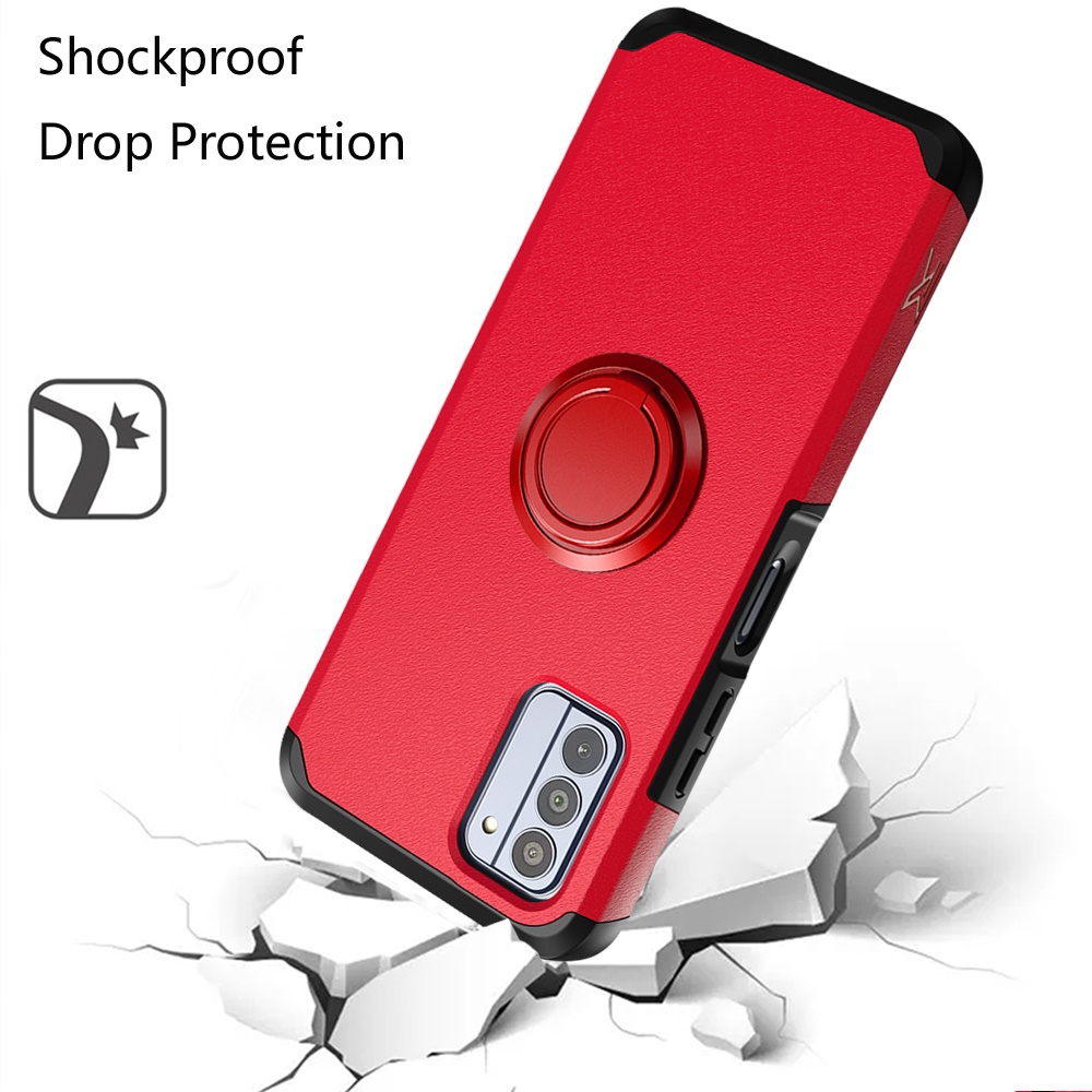 Für Nokia G310 5G Hülle Dual Layered Robust Cover mit Ring Ständer + Hartglas - Bild 28 von 30