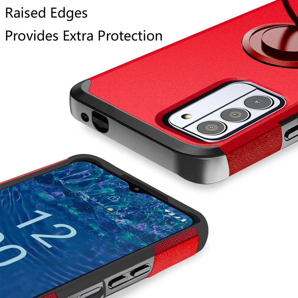Für Nokia G310 5G Hülle Dual Layered Robust Cover mit Ring Ständer + Hartglas - Bild 29 von 30