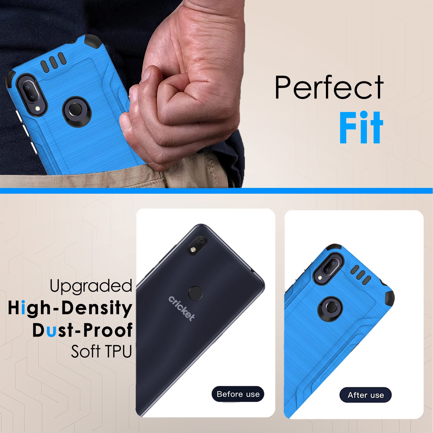 Für Alcatel Lumos (DALN5023) Axel (5002R) stoßfeste Hybrid Handy Hülle Cover - Bild 10 von 39