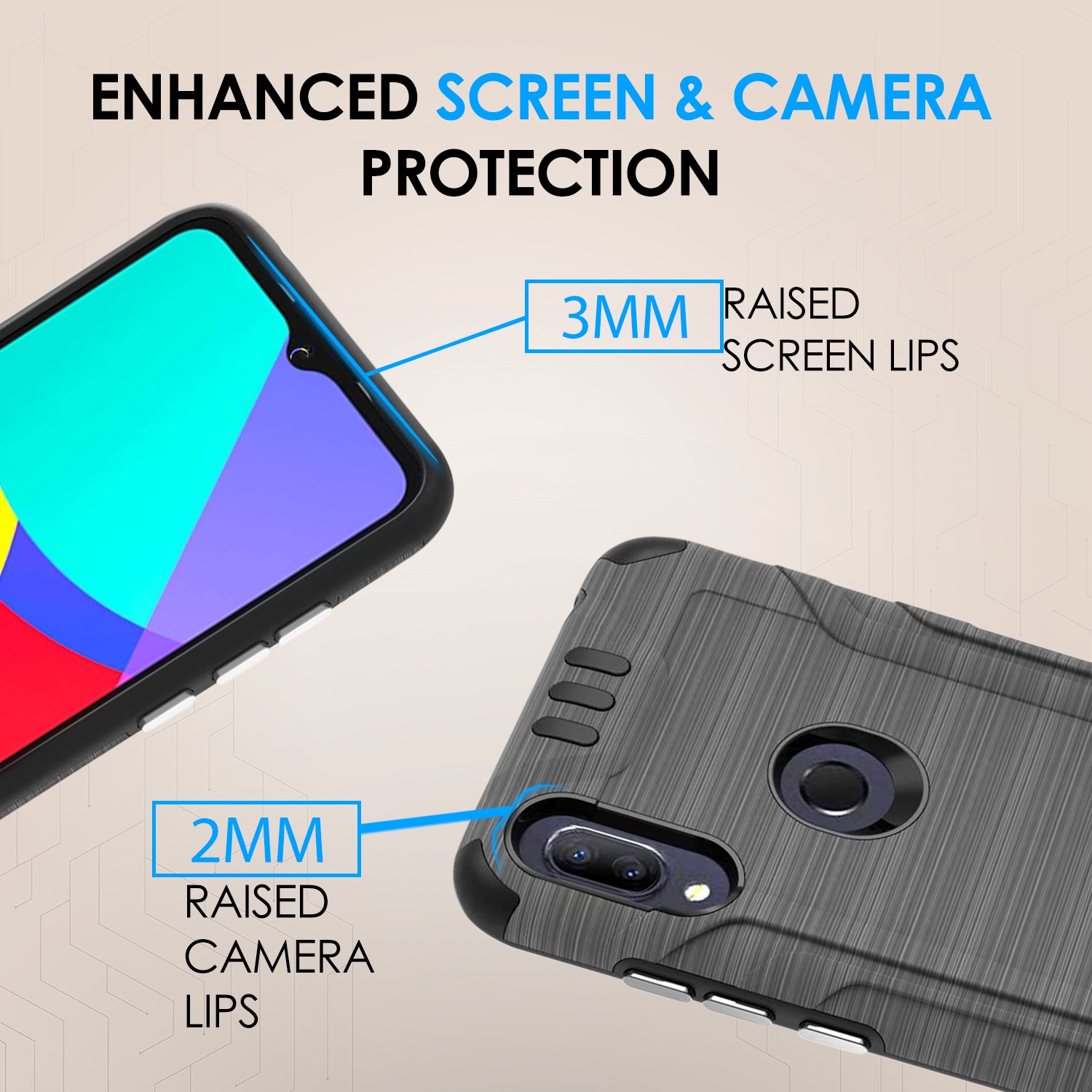 Für Alcatel Lumos (DALN5023) Axel (5002R) stoßfeste Hybrid Handy Hülle Cover - Bild 18 von 39