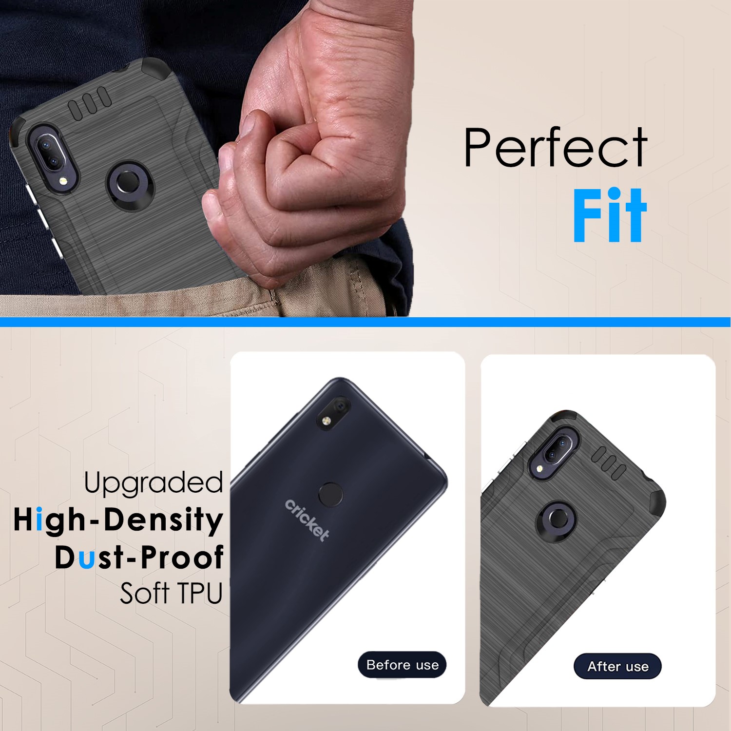 Für Alcatel Lumos (DALN5023) Axel (5002R) stoßfeste Hybrid Handy Hülle Cover - Bild 20 von 39