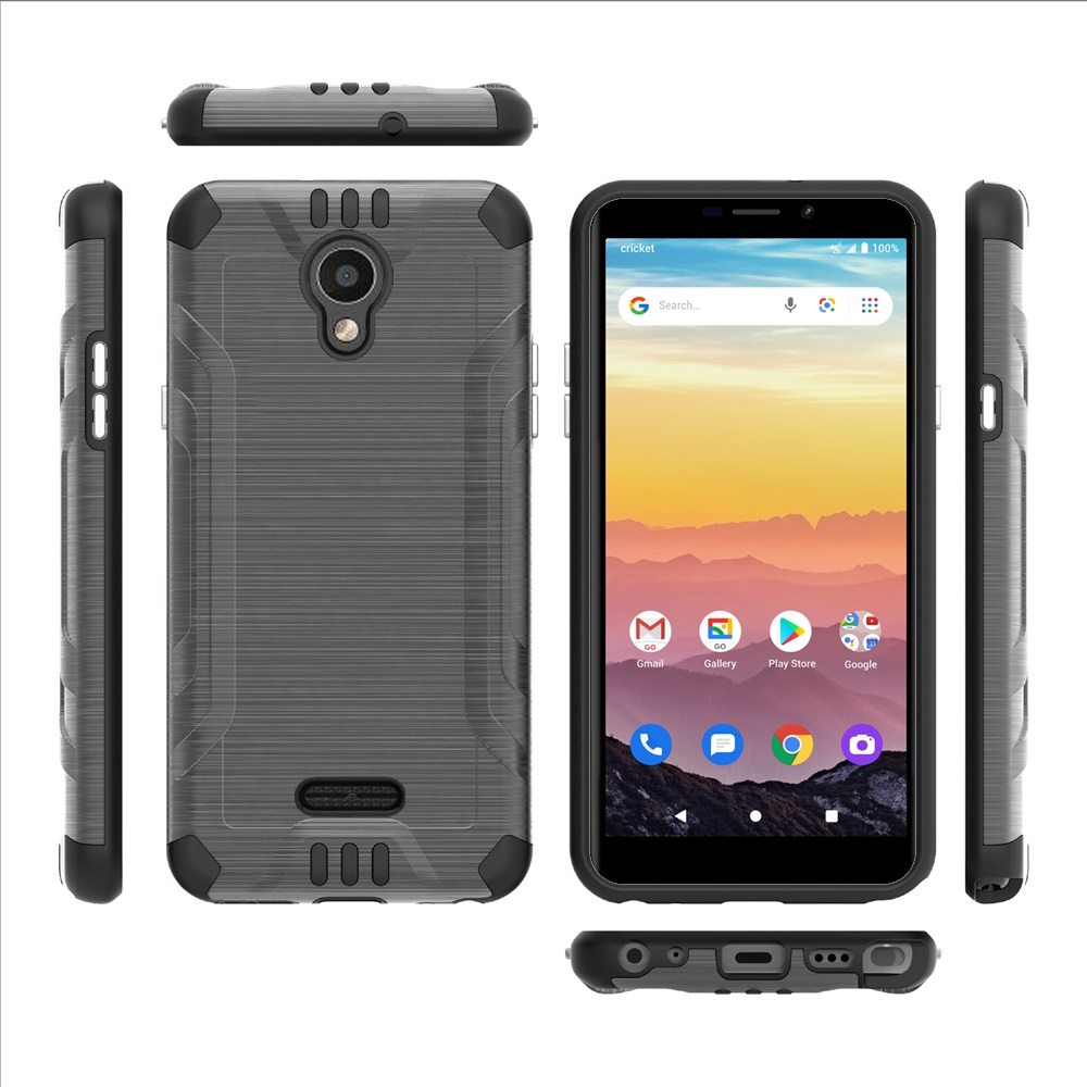 For Cricket Vision 3, AT&T Calypso Magnetic Metallic Design Hybrid Cover Case - Photo 19 sur 48