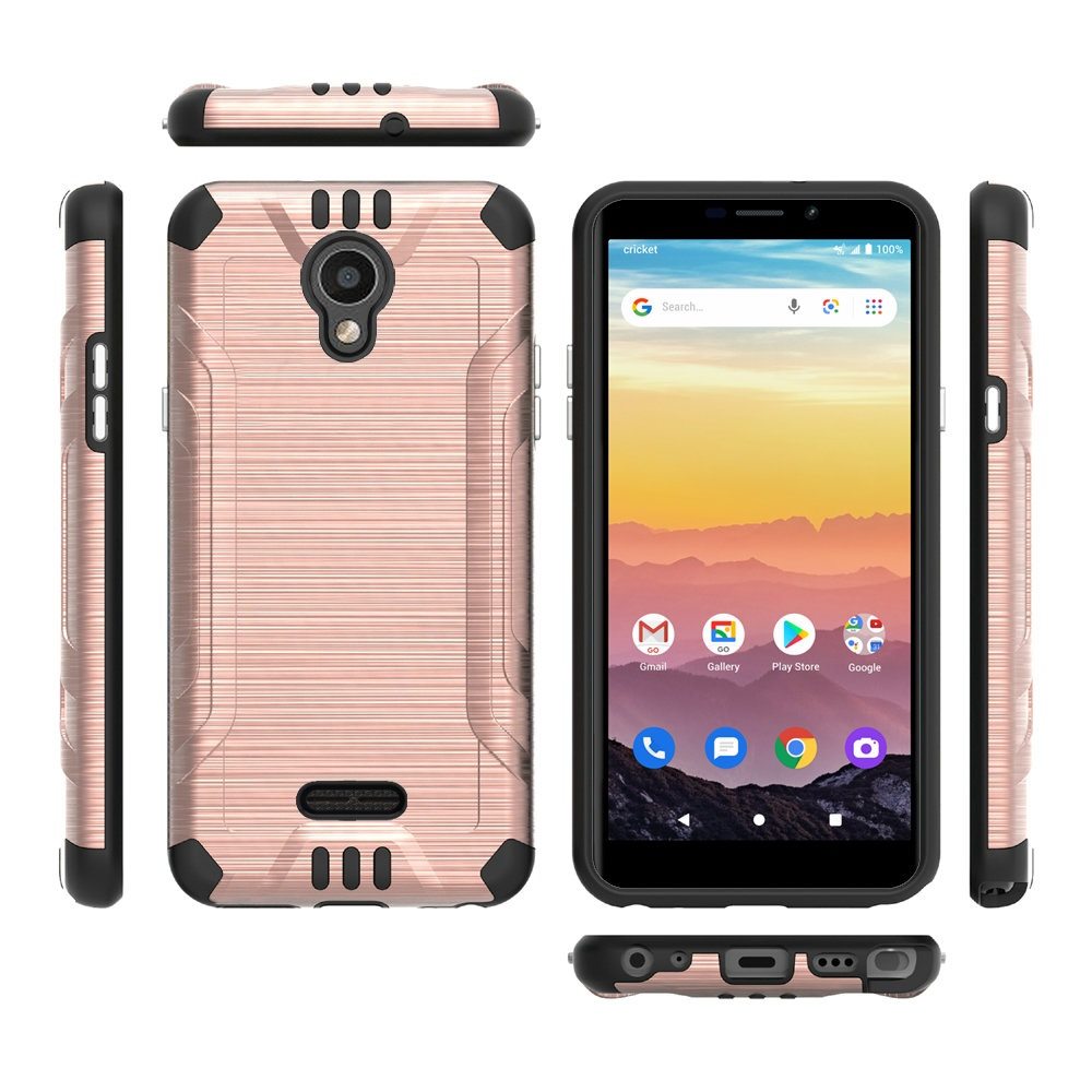 For Cricket Vision 3, AT&T Calypso Magnetic Metallic Design Hybrid Cover Case - Photo 37 sur 48