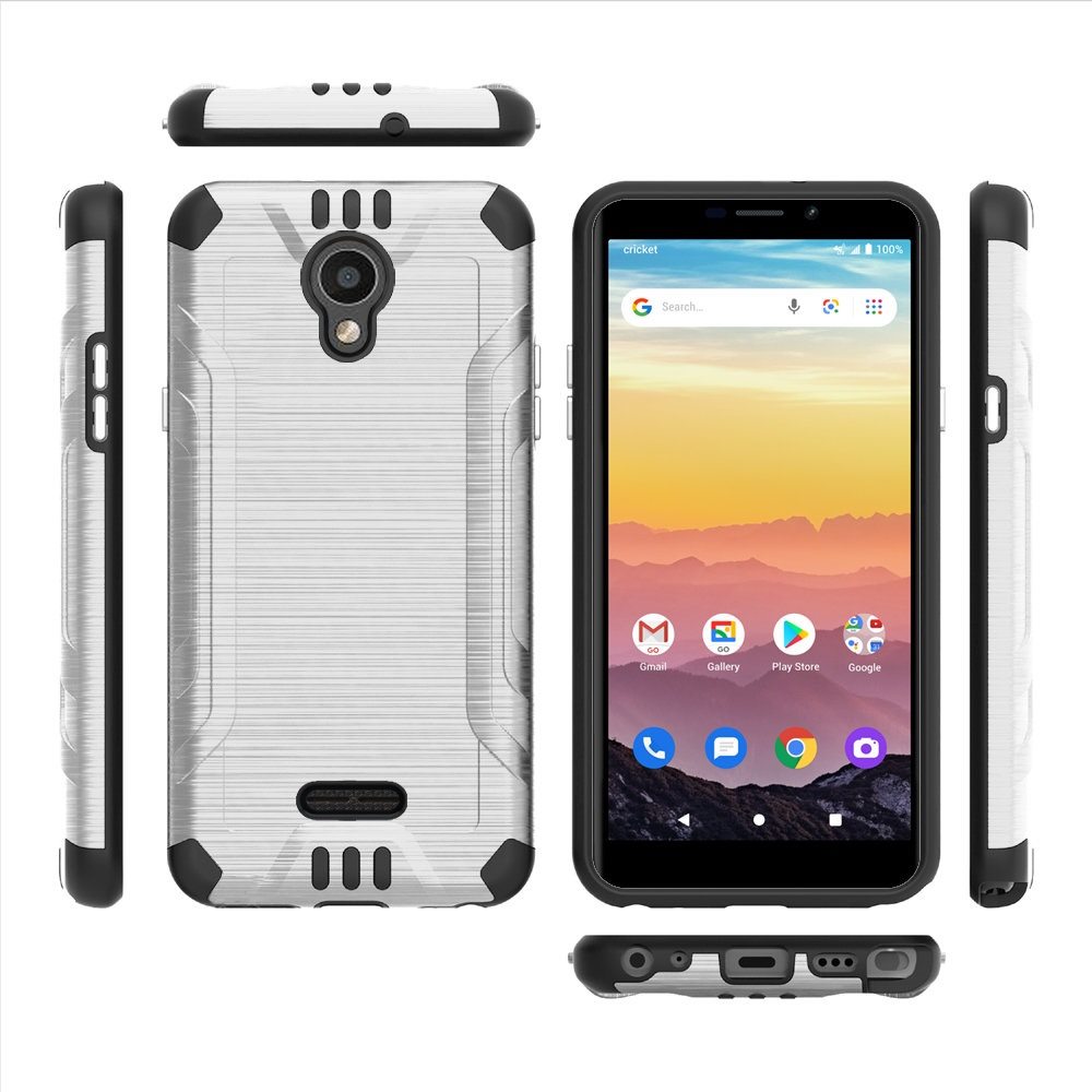 For Cricket Vision 3, AT&T Calypso Magnetic Metallic Design Hybrid Cover Case - Photo 43 sur 48