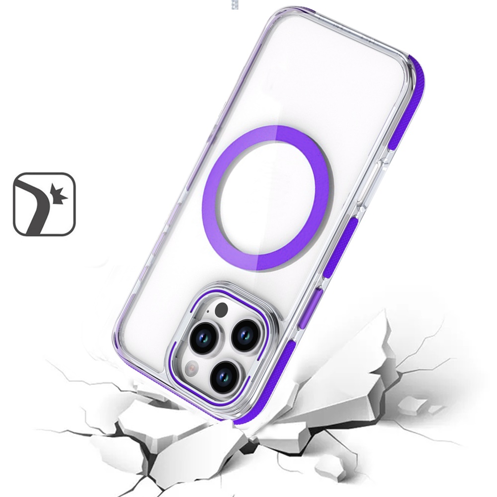 Funda para iPhone 16 Pro 6,3 pulgadas círculo magnético cámara lente soporte + vidrio templado - Imagen 19 de 32