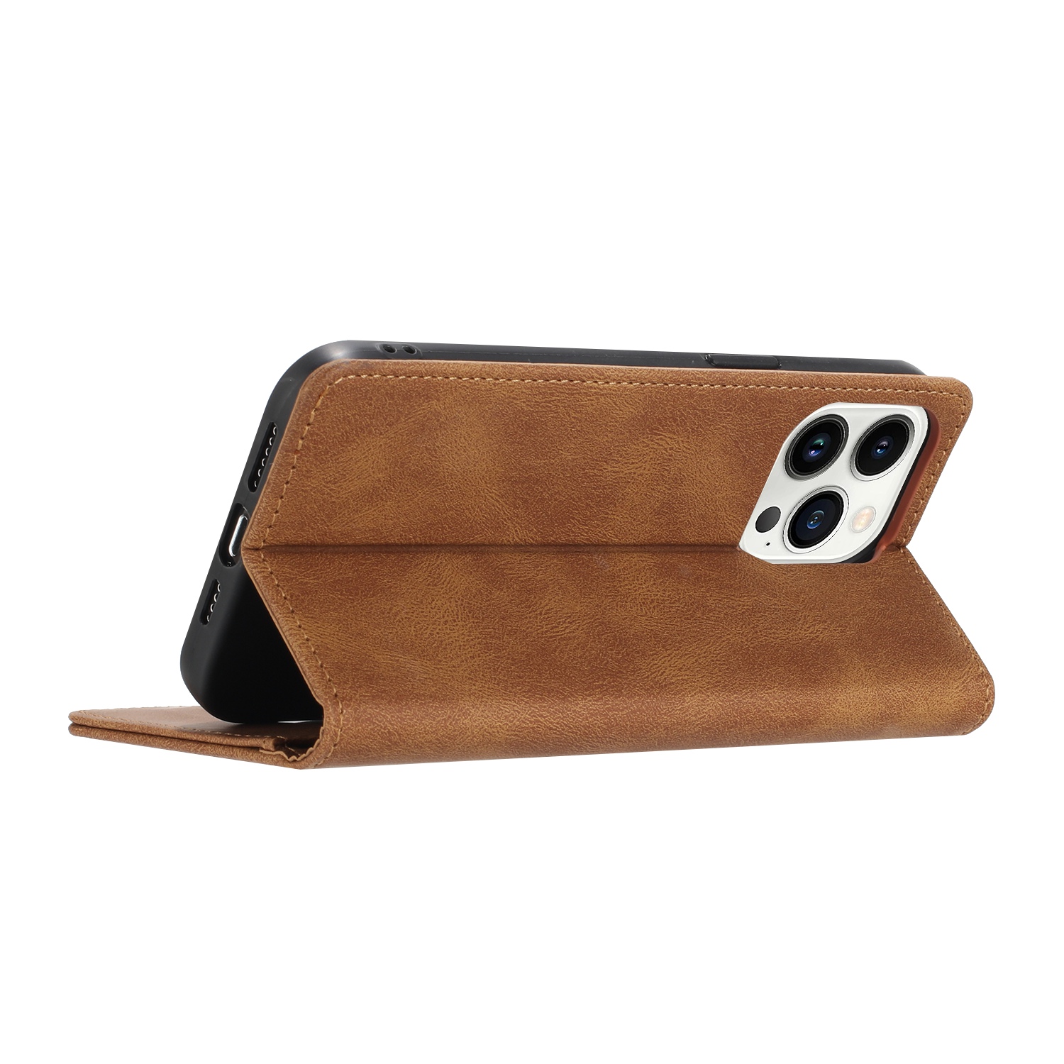 Für iPhone 11 6,1 Zoll Etui Luxus weiche vegane Leder Geldbörse + Hartglas - Bild 7 von 9