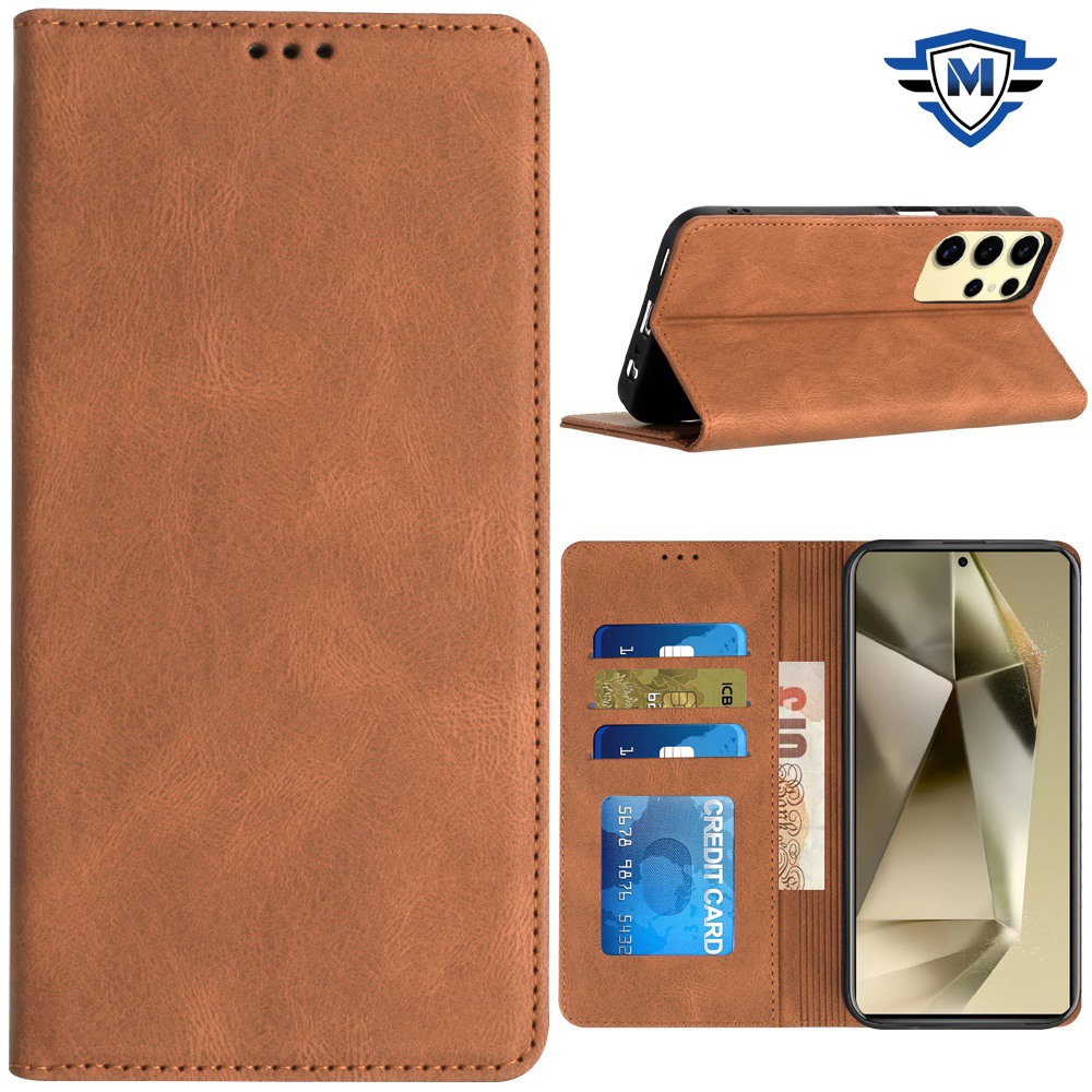 For Samsung Galaxy S24 Case Premium Soft Vegan Leather Phone Wallet Cover - Photo 6 sur 10