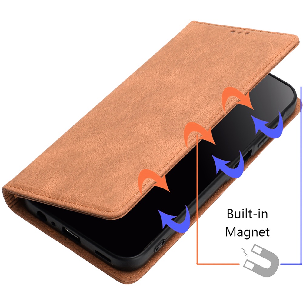 For Samsung Galaxy S24 Case Premium Soft Vegan Leather Phone Wallet Cover - Photo 10 sur 10