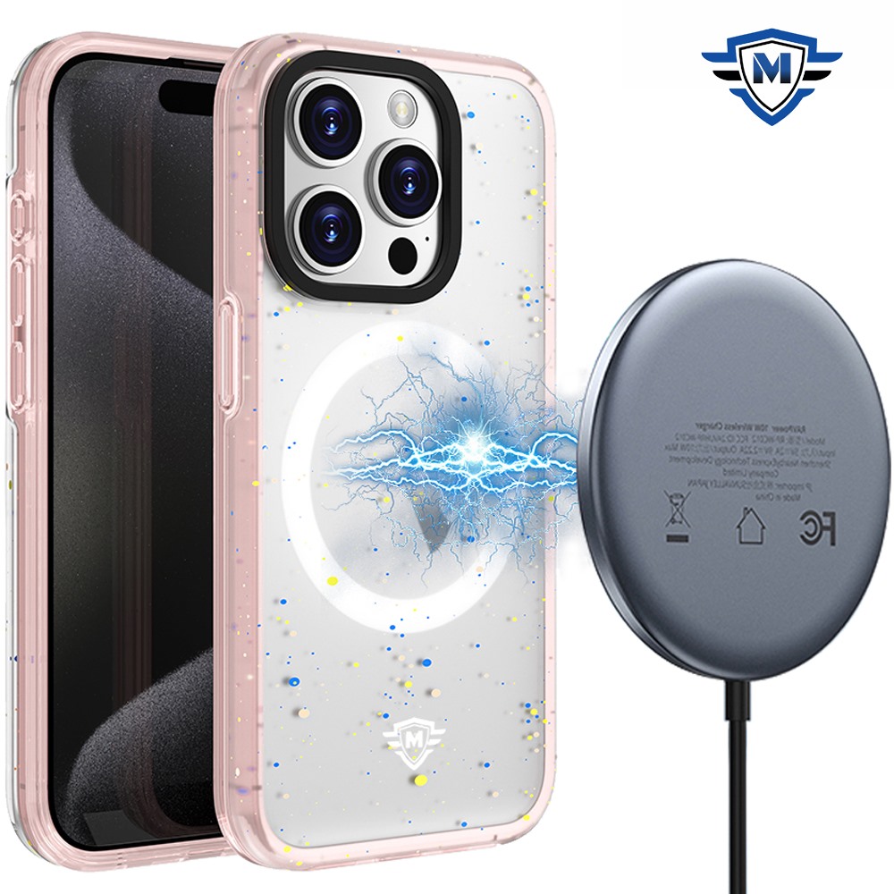 Funda protectora iridiscente con carga magnética para iPhone 15 PLUS + 2 vidrios templados - Imagen 16 de 25