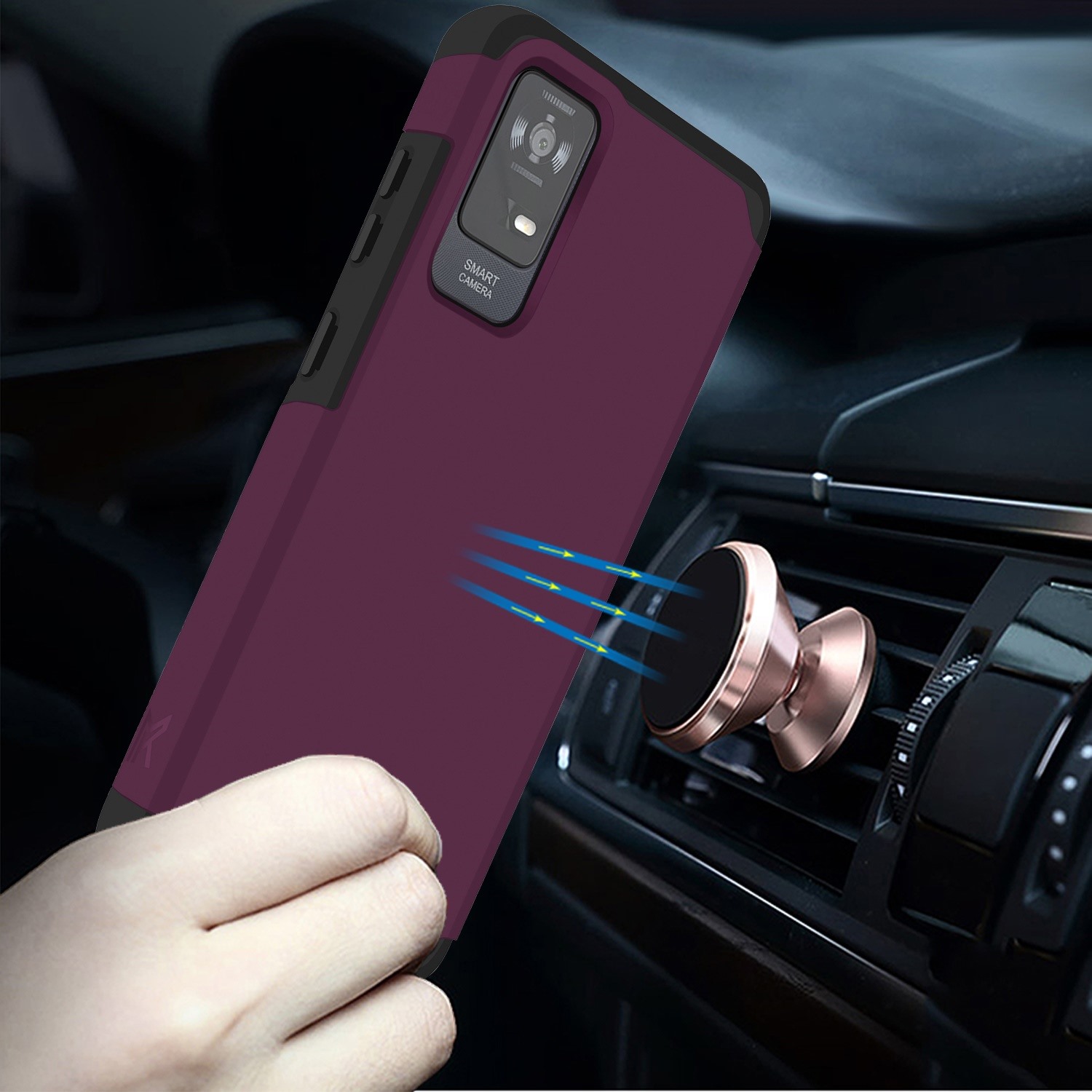 For TCL ION X Tough Strong MetKase Hybrid (Magnet Mount Friendly) Case Cover - Photo 28 sur 68
