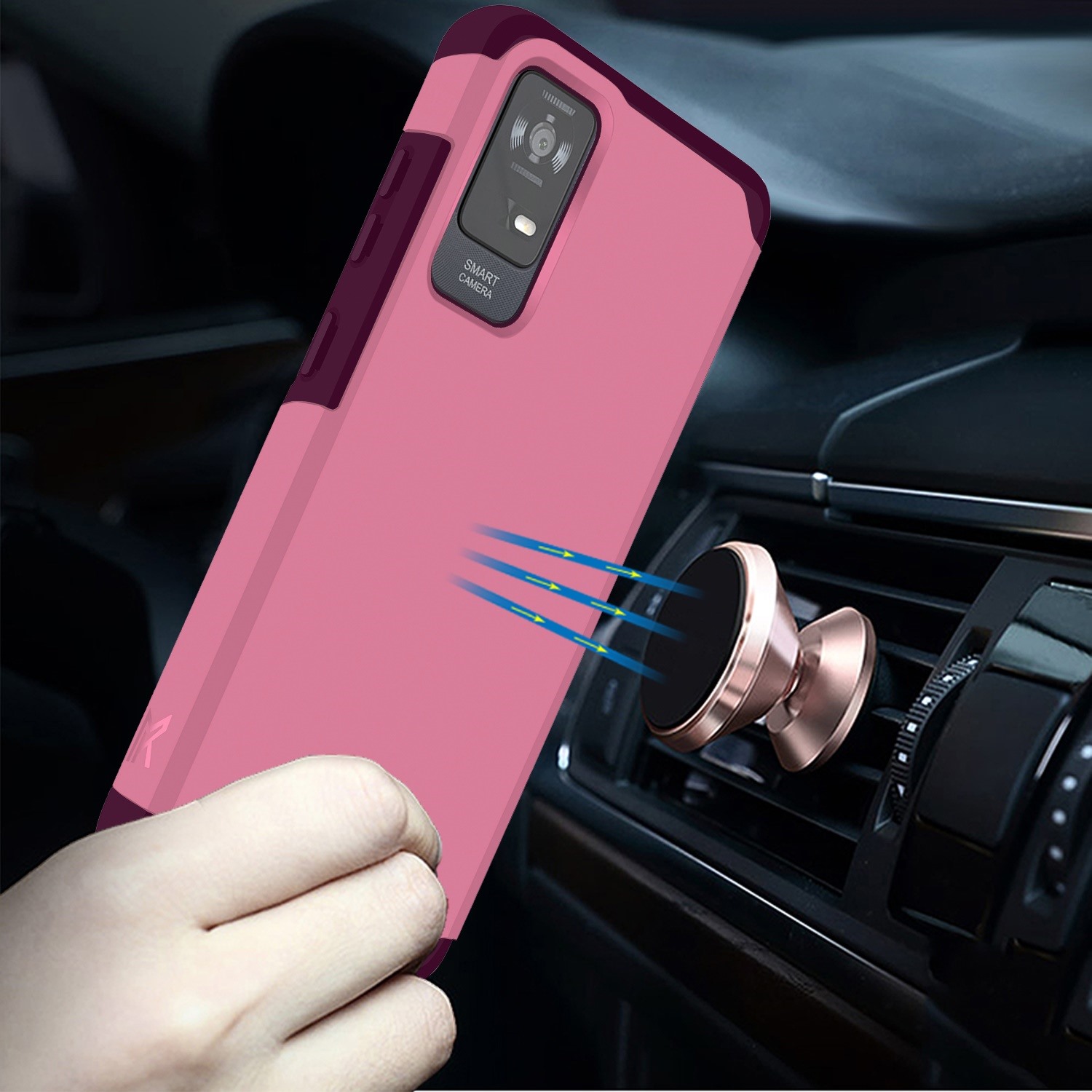 For TCL ION X Tough Strong MetKase Hybrid (Magnet Mount Friendly) Case Cover - Photo 42 sur 68