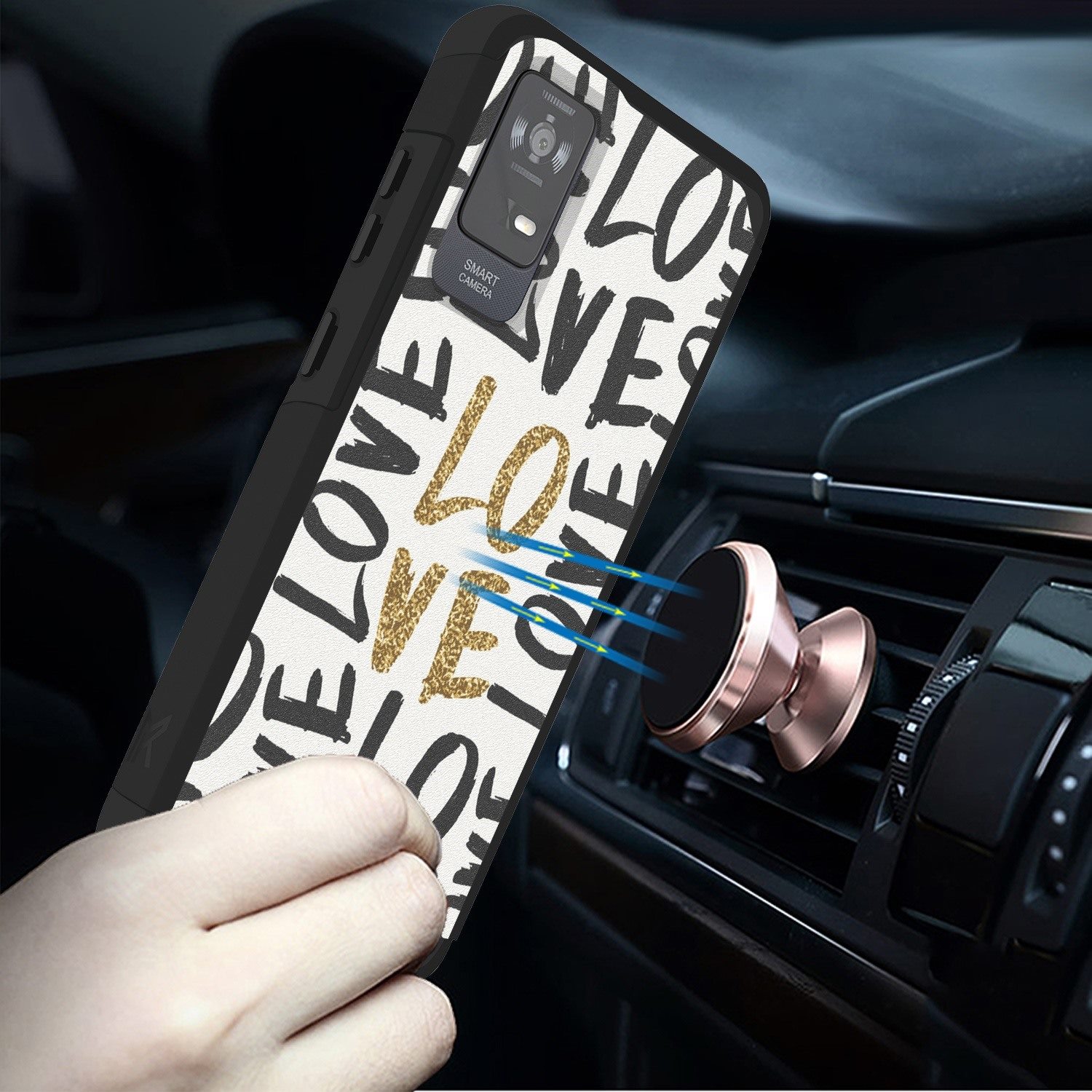 For TCL ION X Tough Strong MetKase Hybrid (Magnet Mount Friendly) Case Cover - Photo 46 sur 68
