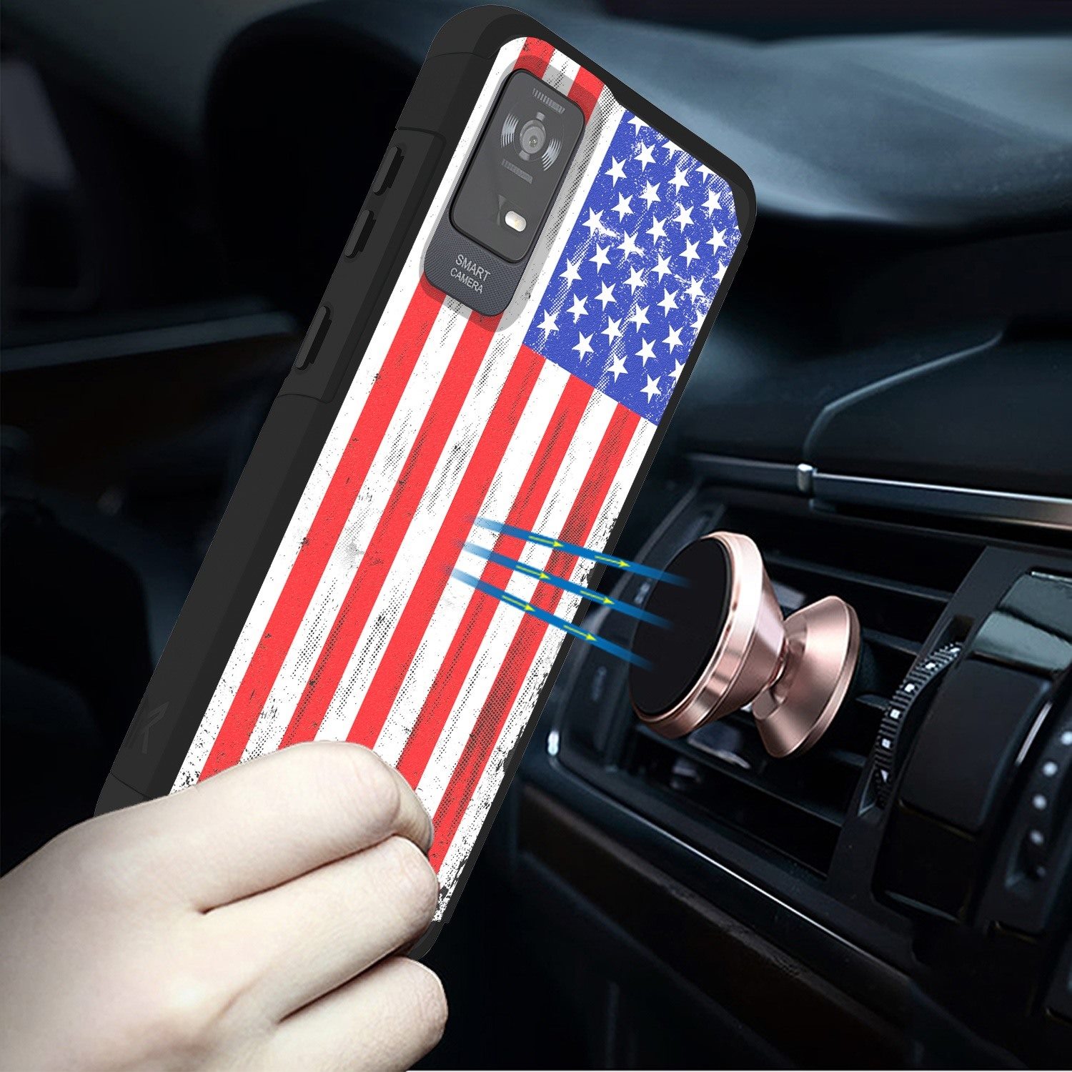 For TCL ION X Tough Strong MetKase Hybrid (Magnet Mount Friendly) Case Cover - Photo 58 sur 68