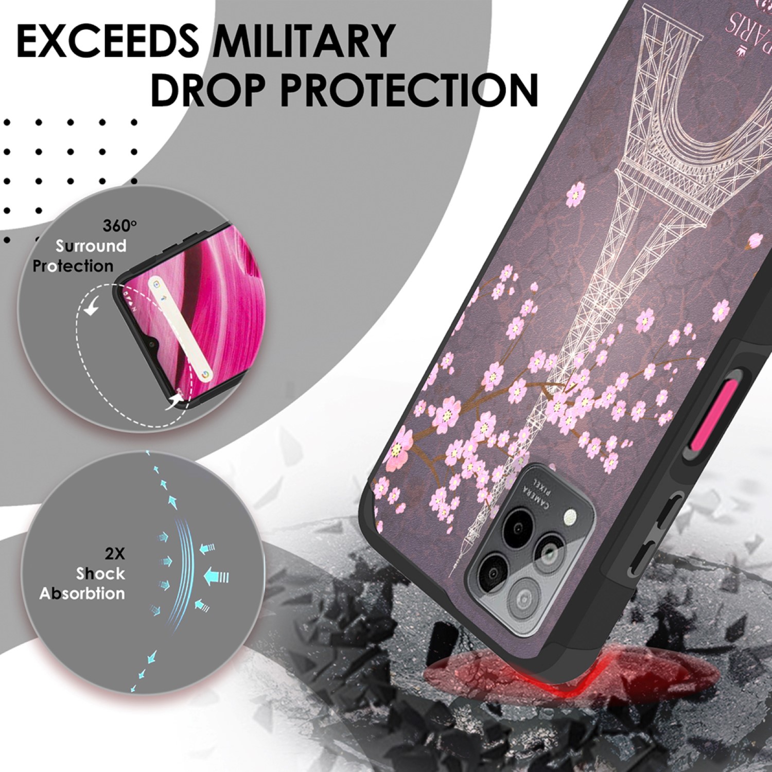 Funda Carcasa Híbrida Doble Capa Resistente Fuerte Para Revvl 6 Pro 5G (Amigable para Montaje) - Imagen 42 de 98