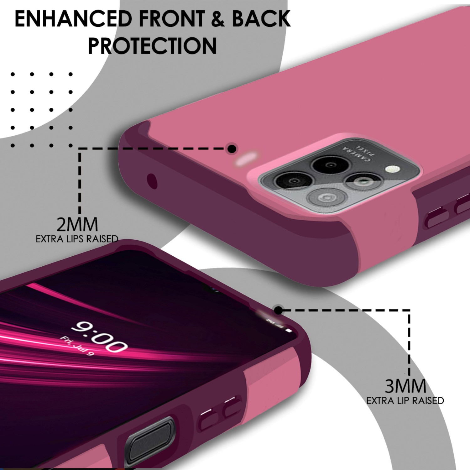 Funda Carcasa Híbrida Doble Capa Resistente Fuerte Para Revvl 6 Pro 5G (Amigable para Montaje) - Imagen 52 de 98