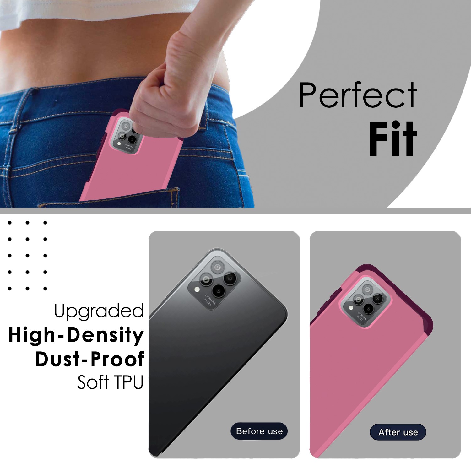 Funda Carcasa Híbrida Doble Capa Resistente Fuerte Para Revvl 6 Pro 5G (Amigable para Montaje) - Imagen 54 de 98