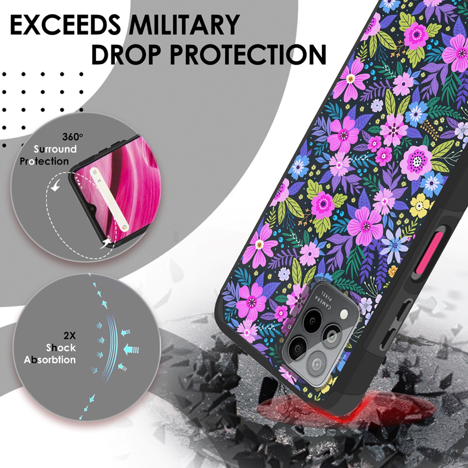 Funda Carcasa Híbrida Doble Capa Resistente Fuerte Para Revvl 6 Pro 5G (Amigable para Montaje) - Imagen 63 de 98