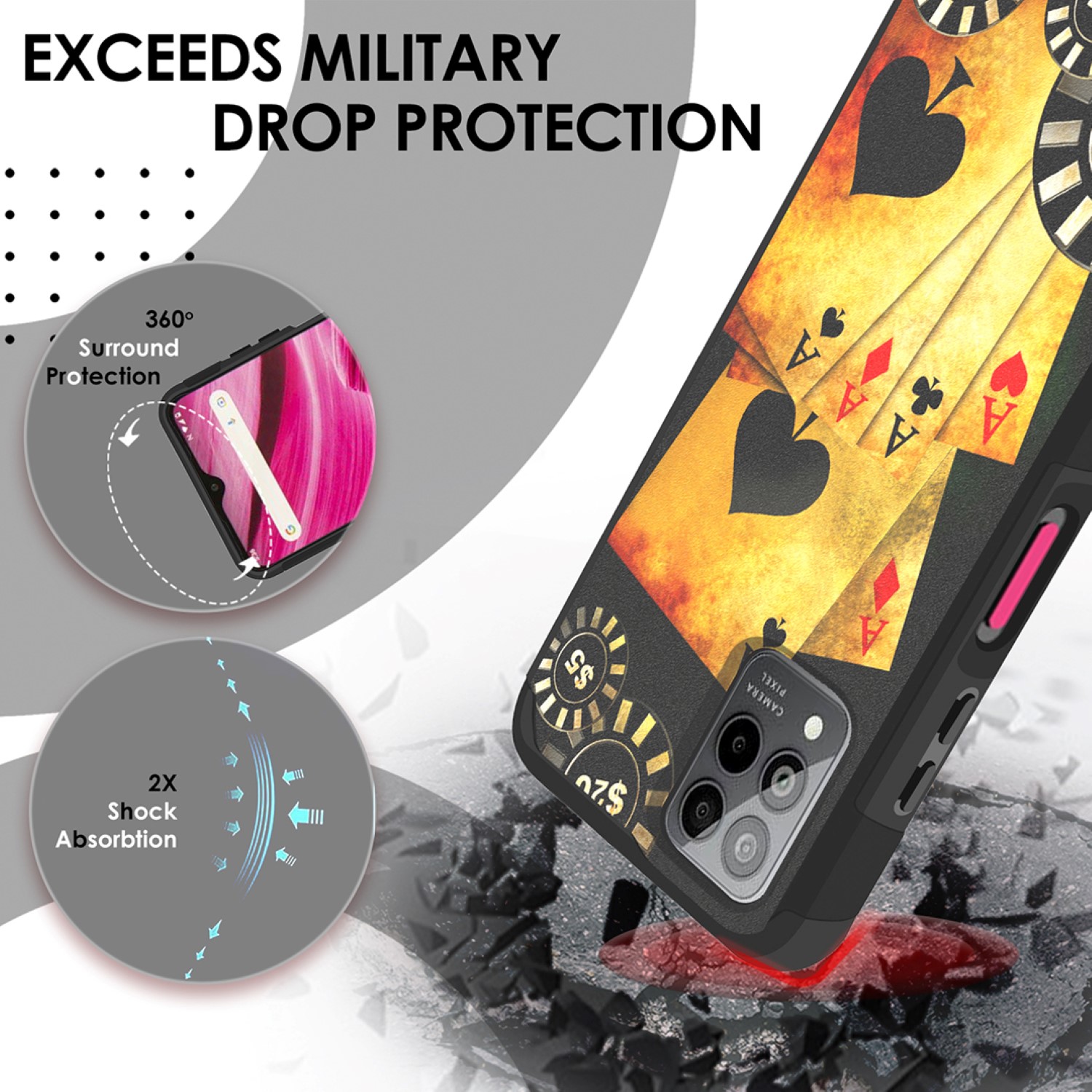 Funda Carcasa Híbrida Doble Capa Resistente Fuerte Para Revvl 6 Pro 5G (Amigable para Montaje) - Imagen 70 de 98