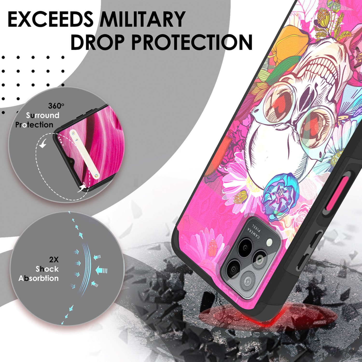 Funda Carcasa Híbrida Doble Capa Resistente Fuerte Para Revvl 6 Pro 5G (Amigable para Montaje) - Imagen 77 de 98