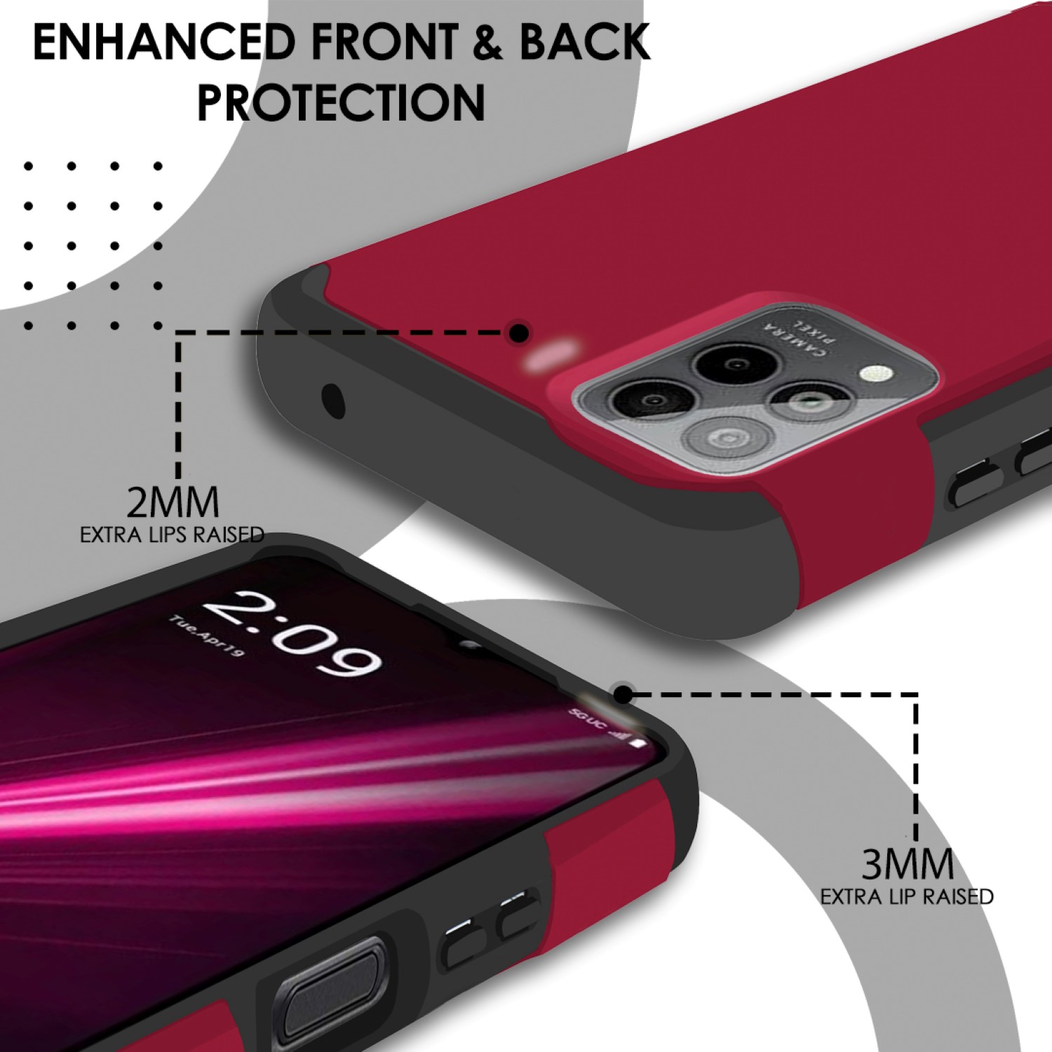 Funda Carcasa Híbrida Doble Capa Resistente Fuerte Para Revvl 6 Pro 5G (Amigable para Montaje) - Imagen 87 de 98
