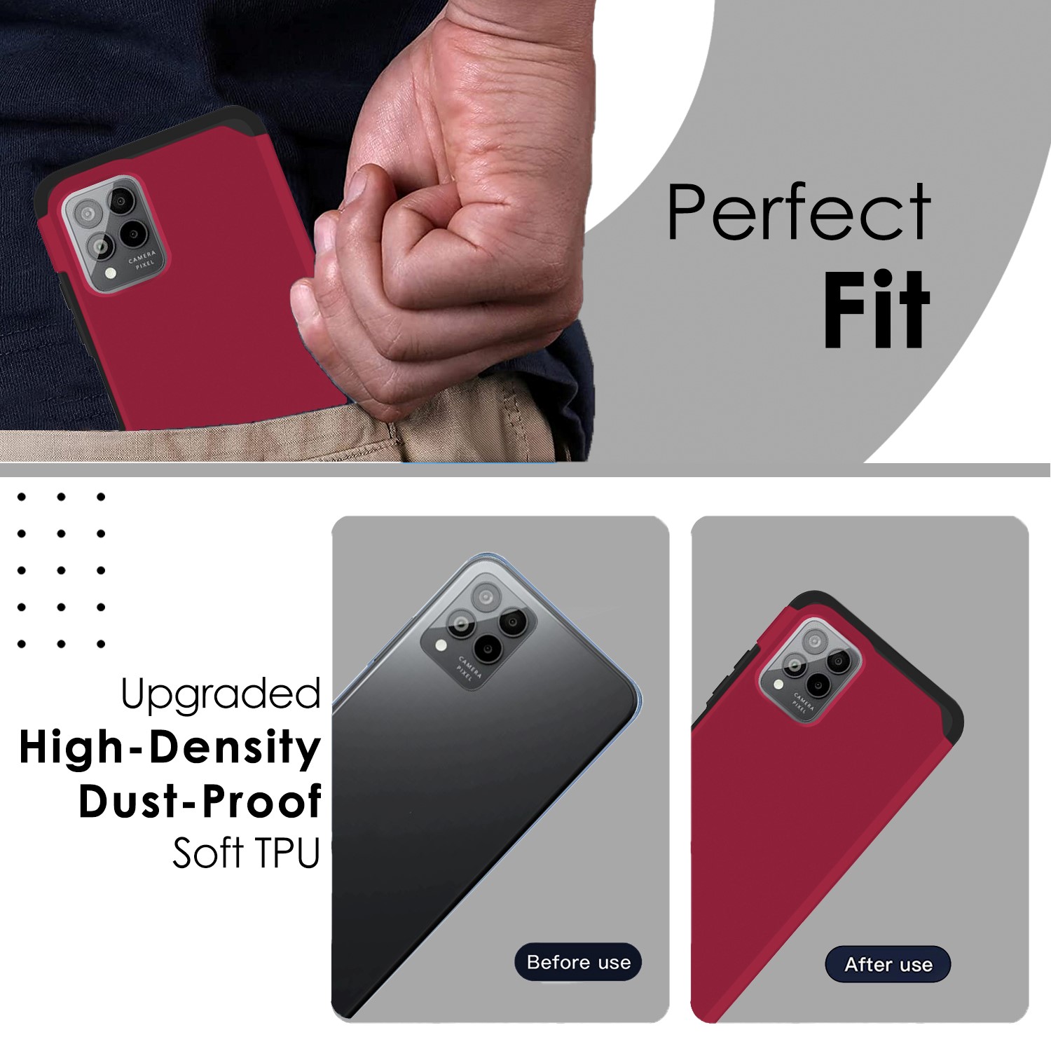 Funda Carcasa Híbrida Doble Capa Resistente Fuerte Para Revvl 6 Pro 5G (Amigable para Montaje) - Imagen 90 de 98