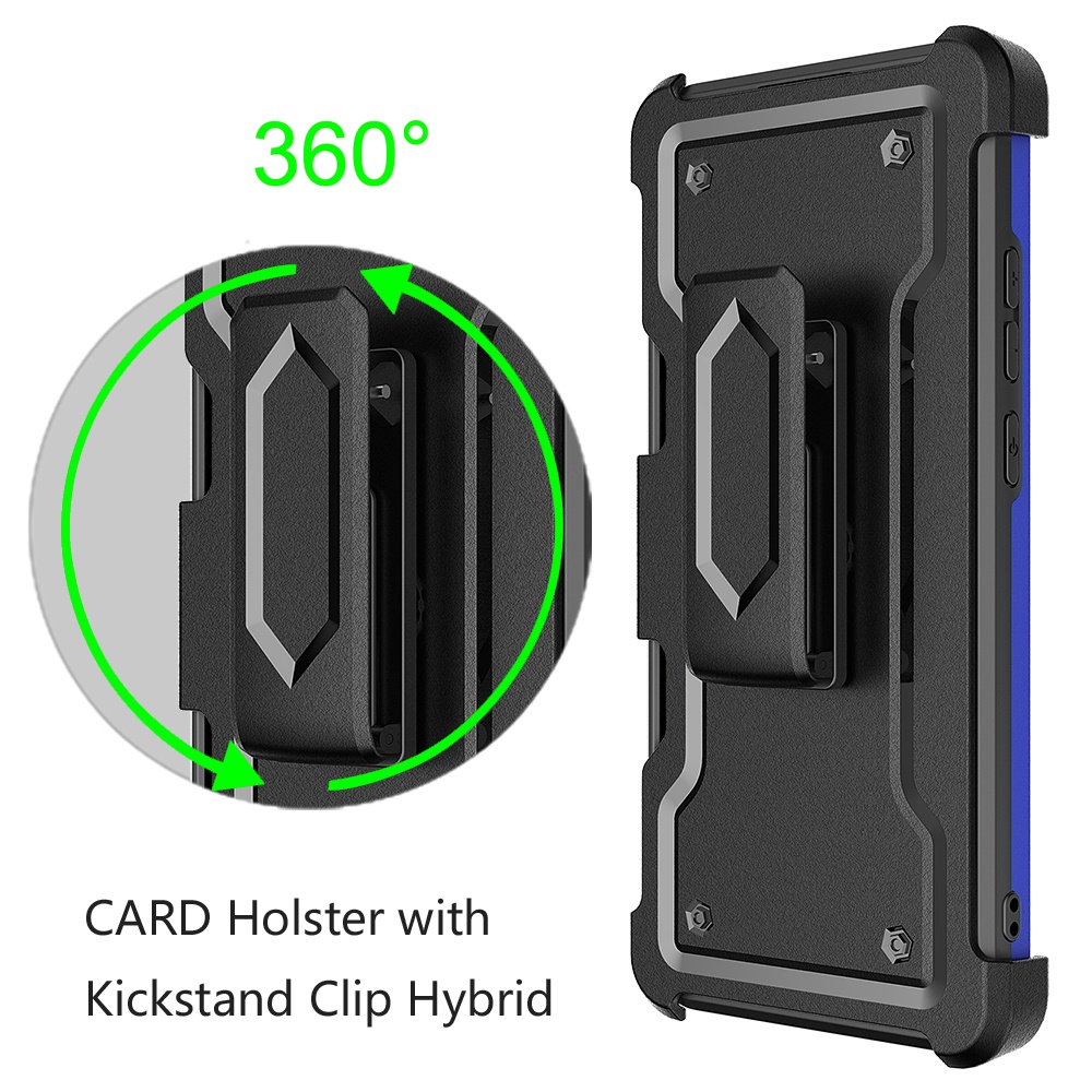 Fondina CARD per Samsung Galaxy S22 con clip cavalletto custodia robusta ibrida - Foto 15 di 28