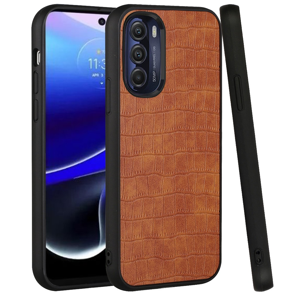 For Moto G Stylus 5G 2022 Case Hard Synthetic Leather Croc Design Fashion Cover - Zdjęcie 8 z 12