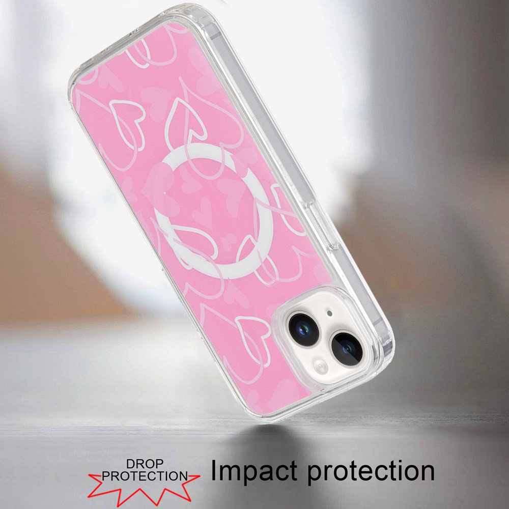 Für iPhone 13/14 Hülle Magnet Kreis Bedruckt UV Design Cover + Hartglas - Bild 9 von 18