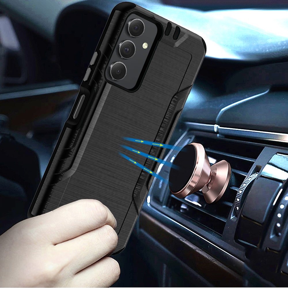 For Samsung A25 5G Case Exclusive Brushed Hybrid Phone Cover + Tempered Glass - Picture 2 of 24