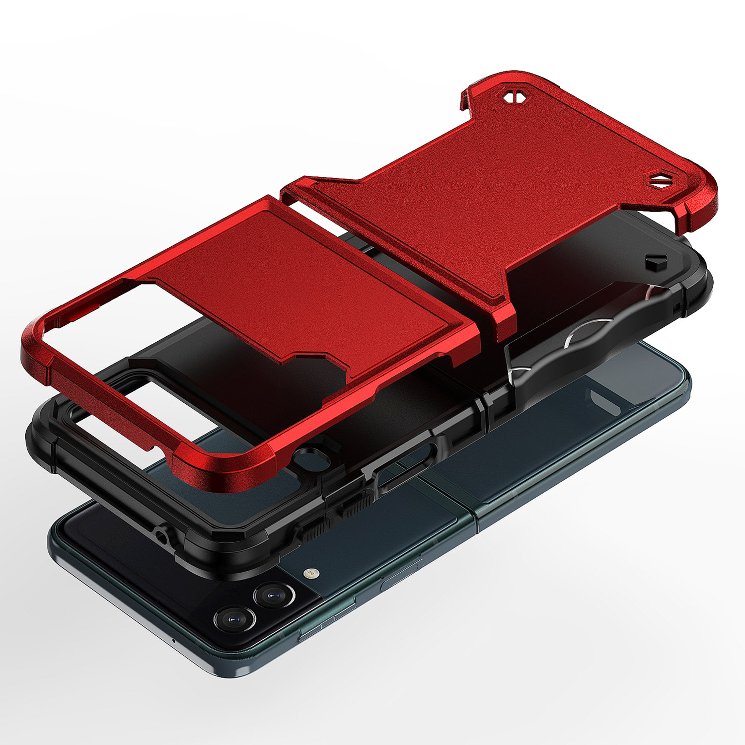 For Samsung Z Flip4 Case Grip Design Shockproof Protective Hybrid Phone Cover