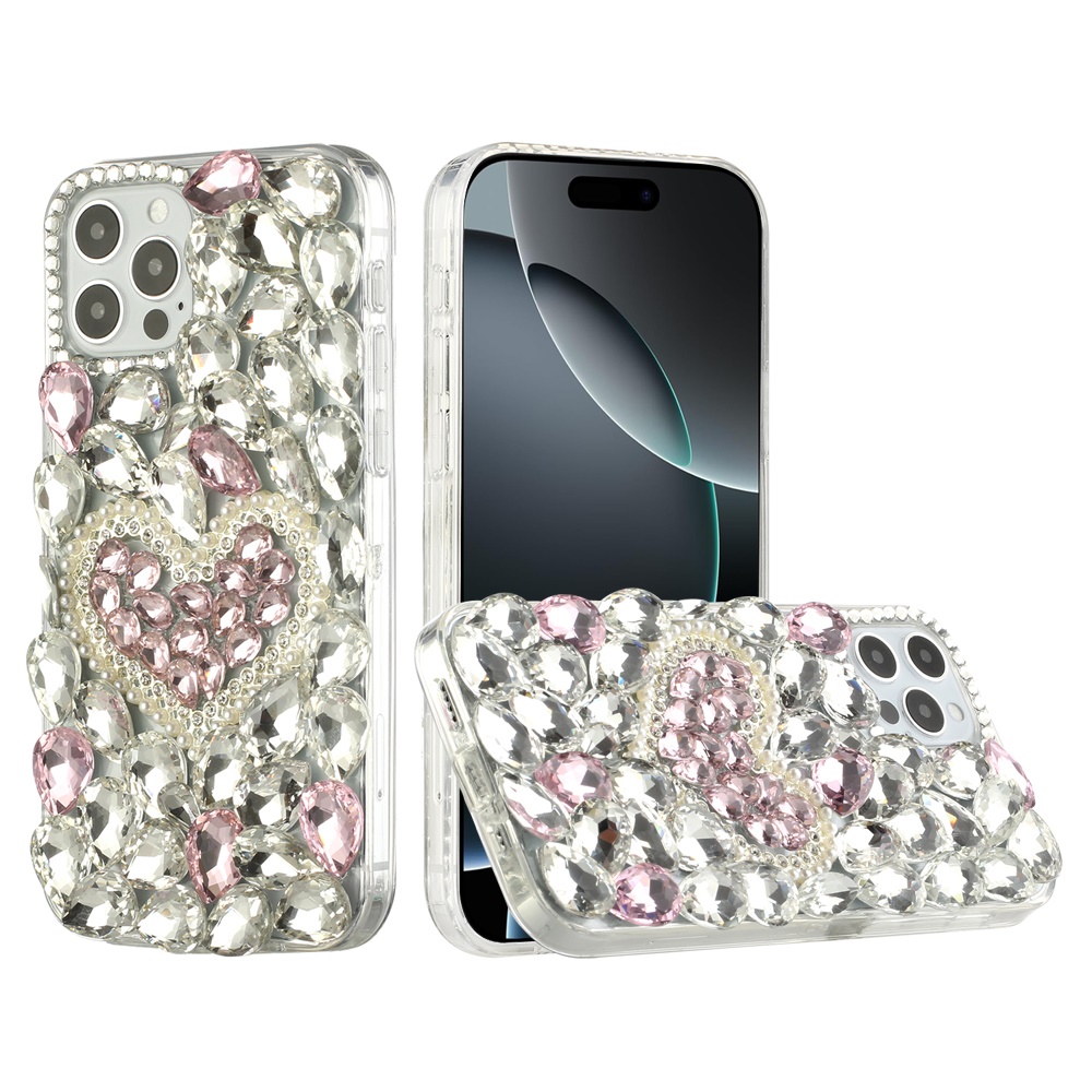 Custodia per iPhone 16 PRO MAX completa di strass + vetro temperato - Foto 14 di 25