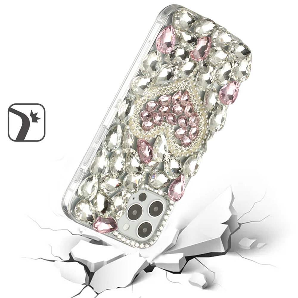 Custodia per iPhone 16 PRO MAX completa di strass + vetro temperato - Foto 16 di 25