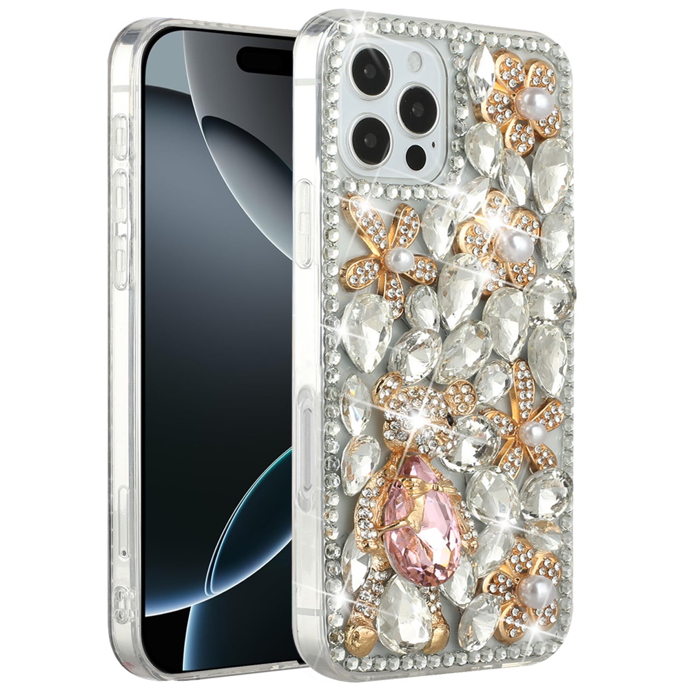 Custodia per iPhone 16 PRO MAX completa di strass + vetro temperato - Foto 25 di 25