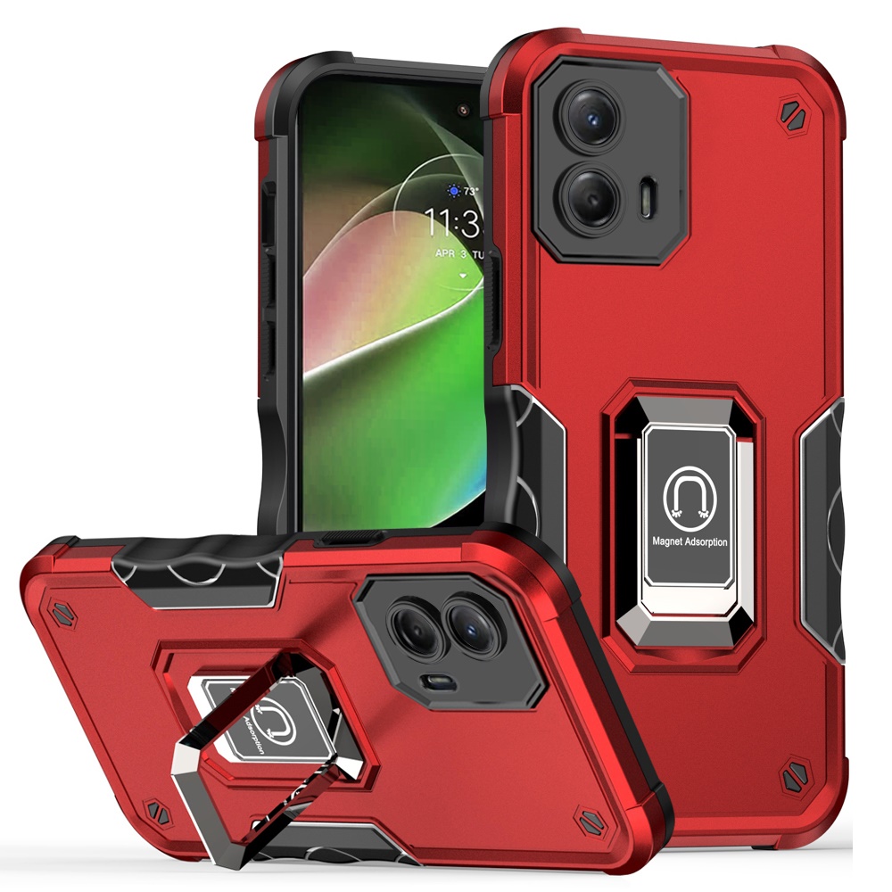 For Moto G 5G 2023 Case Grip Design Magnetic Ring Stand Protective Phone Cover - 第 7/9 張圖片