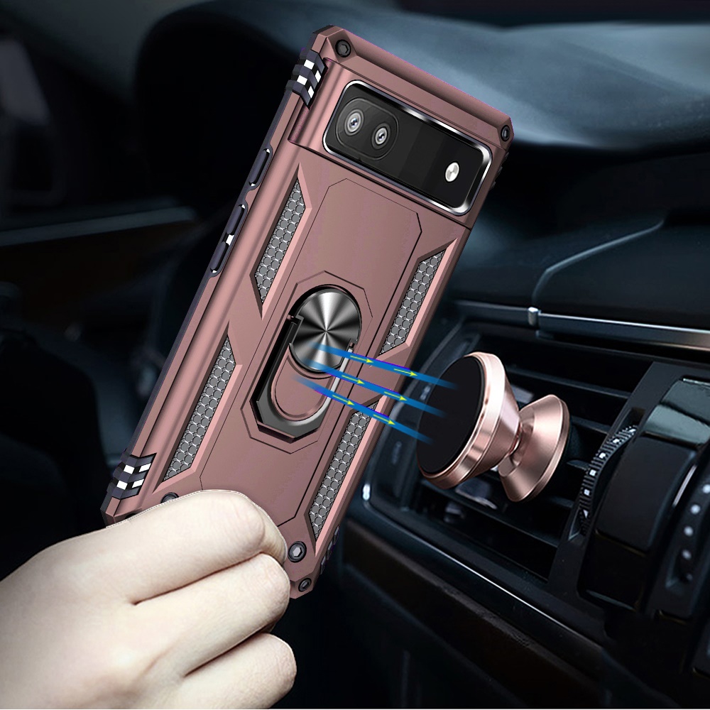 For Google Pixel 7A Case Ring Magnetic Kickstand Protective Hybrid Phone Cover - Picture 12 of 16