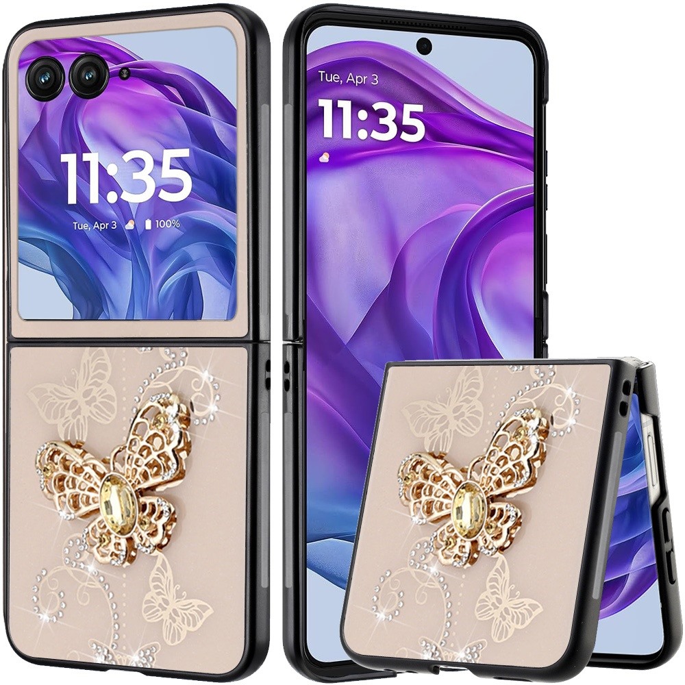 Für Motorola Razr + Plus 2024 Hülle Diamant Glitzer Charms Bling Mode Cover - Bild 4 von 16