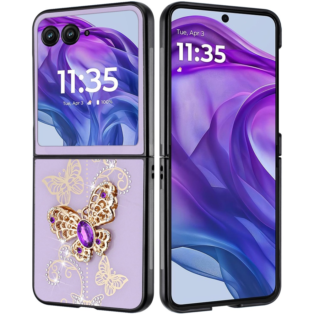 Für Motorola Razr + Plus 2024 Hülle Diamant Glitzer Charms Bling Mode Cover - Bild 6 von 16