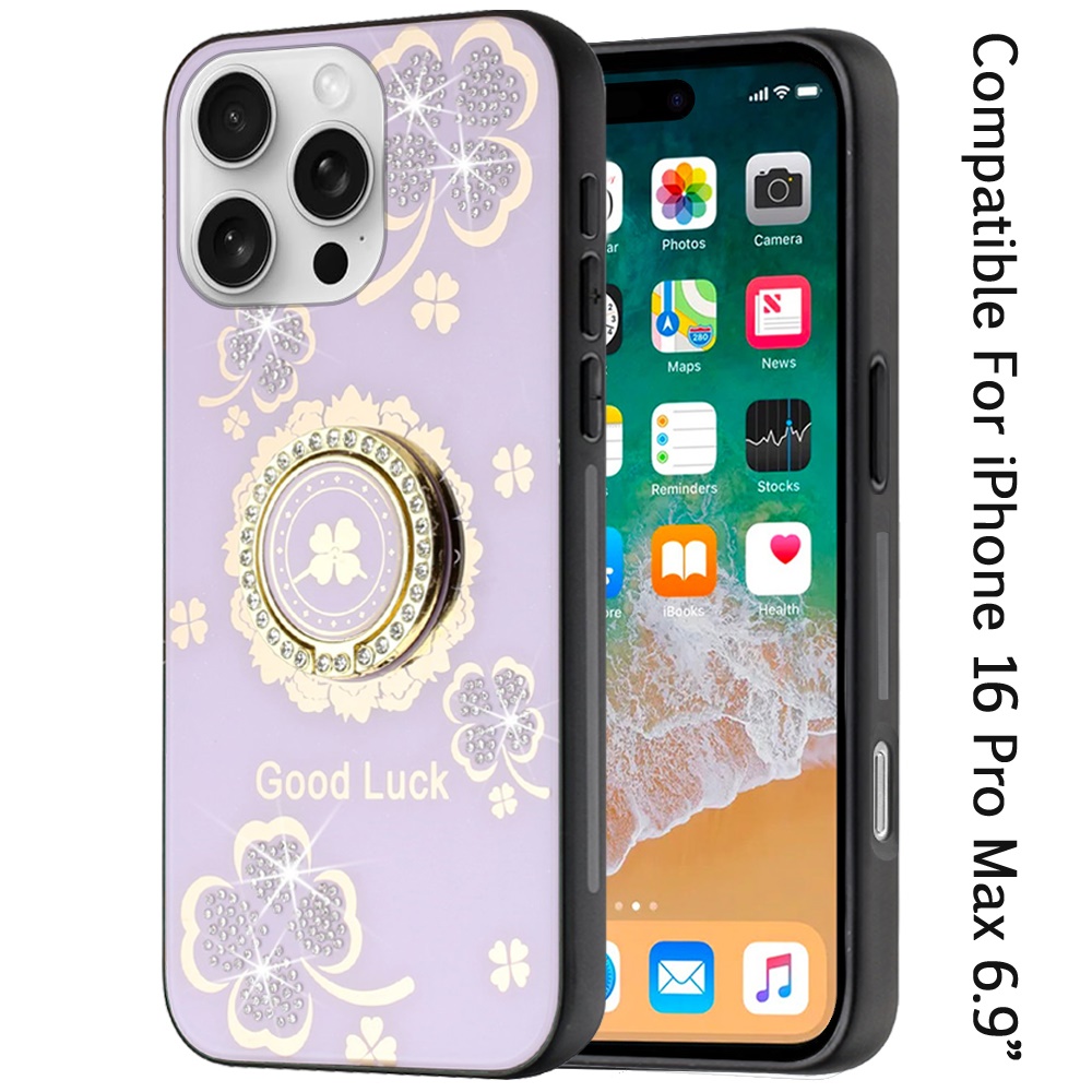 Custodia per iPhone 16 PRO MAX strass decorazione bling glitter + vetro temperato - Foto 23 di 27