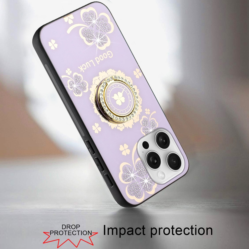 Custodia per iPhone 16 PRO MAX strass decorazione bling glitter + vetro temperato - Foto 24 di 27